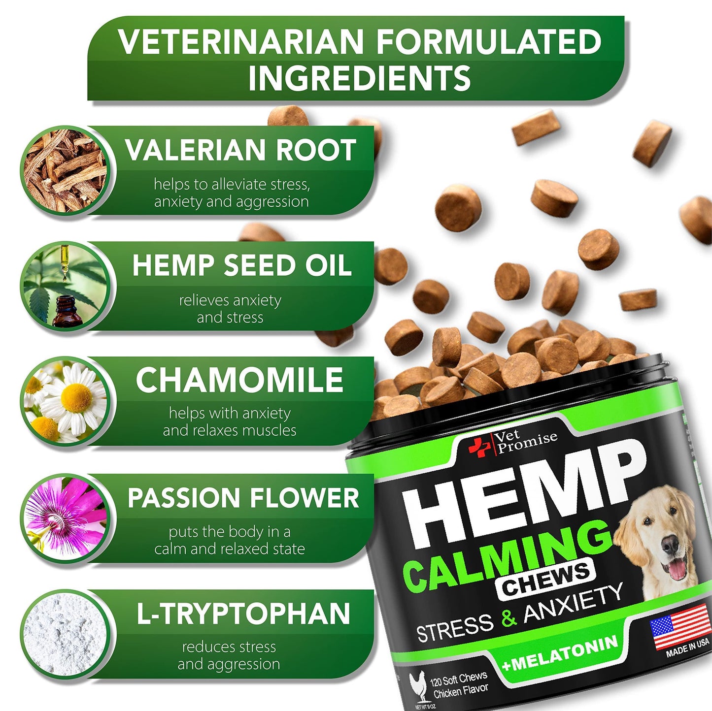 Hemp Calming Chews for Dogs | Stress & Anxiety Relief